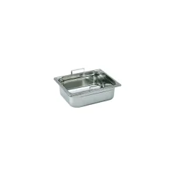 bac gastronorme plein inox - avec anses escamotables - GN 1/2 profondeur 20 cm