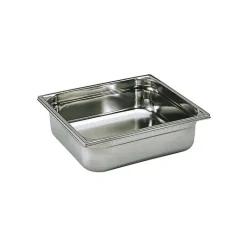 bac gastronorme plein inox - sans anse - GN 2/3 profondeur 10 cm