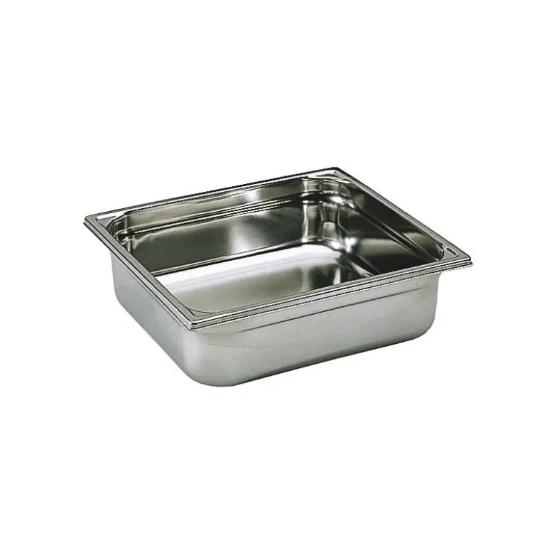 bac gastronorme plein inox - sans anse - GN 2/3 profondeur 10 cm