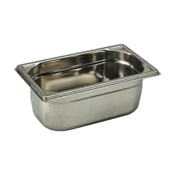 bac gastronorme plein inox - sans anse - GN 1/4 profondeur 15 cm