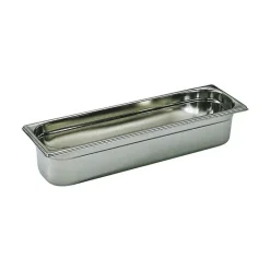 bac gastronorme plein inox - sans anse - GN 2/4 profondeur 6.5 cm
