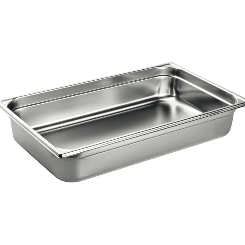 bac gastronorme plein inox - sans anse - GN 1/1 profondeur 15 cm