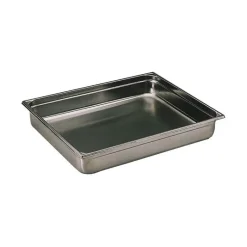 bac gastronorme plein inox - sans anse - GN 2/1 profondeur 15 cm