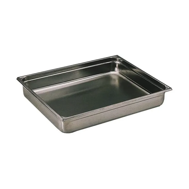 bac gastronorme plein inox - sans anse - GN 2/1 profondeur 20 cm