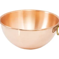 bassine en cuivre demi-ronde renforcée à blancs 40 cm