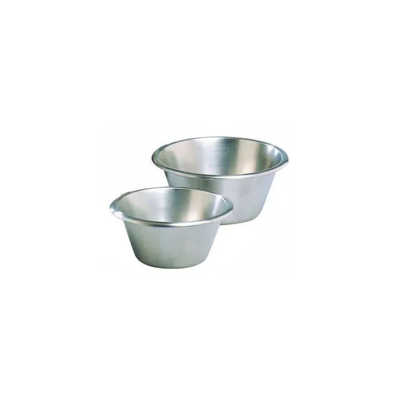 bassine inox fond plat 20 cm