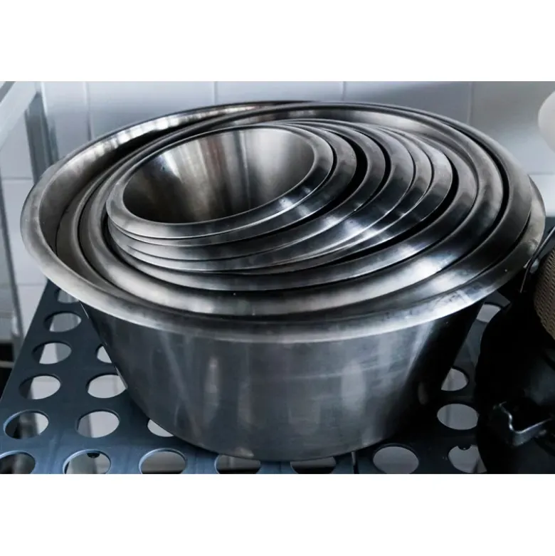 bassine inox fond plat 30 cm