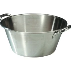 bassine landaise inox à anses 42 cm