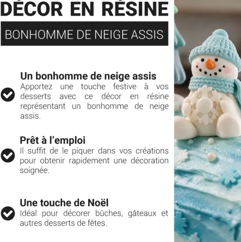 Bonhomme de neige assis