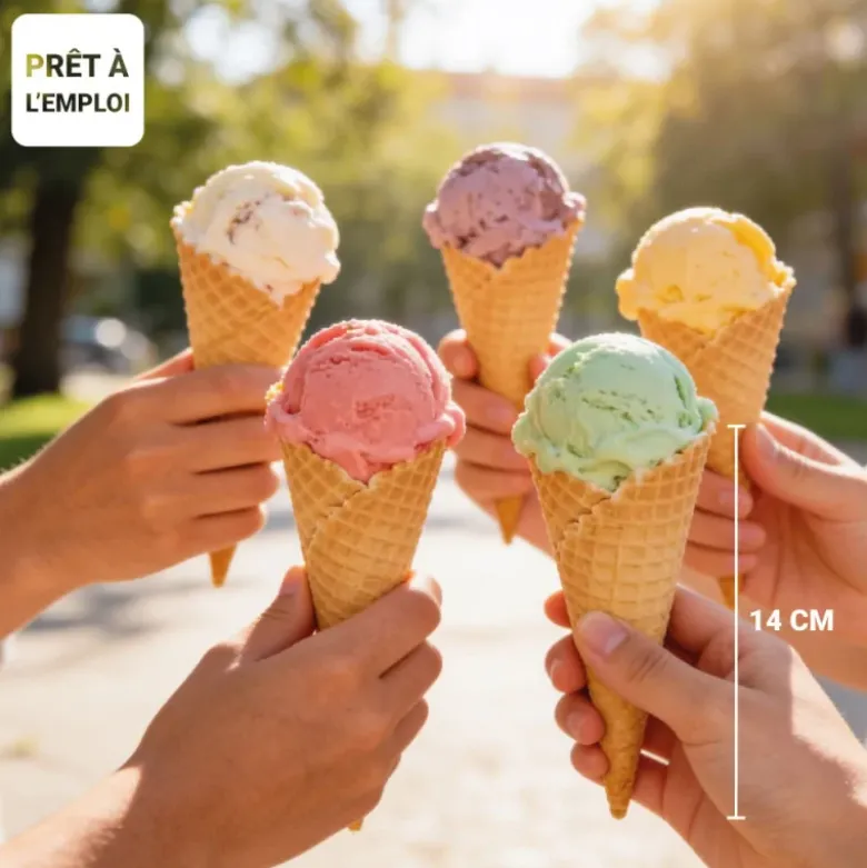 Boîte de 16 cornets à glace - 1 boule