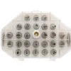boîte de 26 douilles inox décors fins assortis