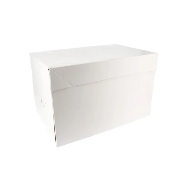 Boîte à gâteaux rectangulaire blanche - Hauteur 20 cm