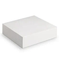 Boîte pâtissière carrée blanche - Hauteur 5 cm