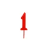 Bougie anniversaire chiffre 1 rouge