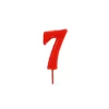 Bougie anniversaire chiffre 7 Rouge