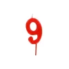 Bougie anniversaire chiffre 9 Rouge