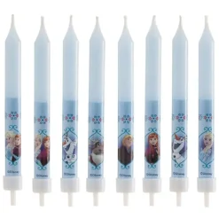 Bougie anniversaire La Reine des Neiges (x 8)