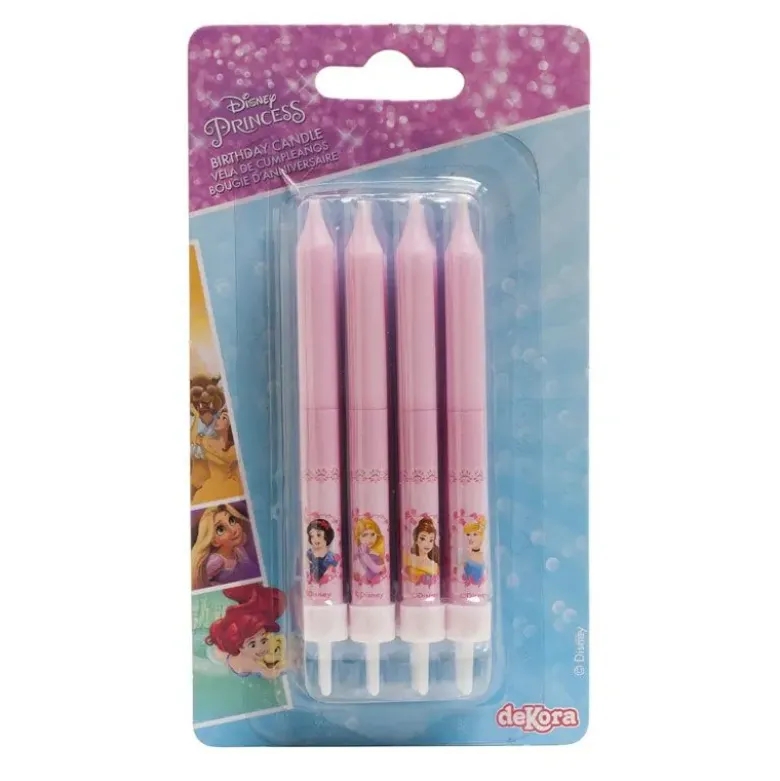 Bougie anniversaire Princesses Disney (x8)