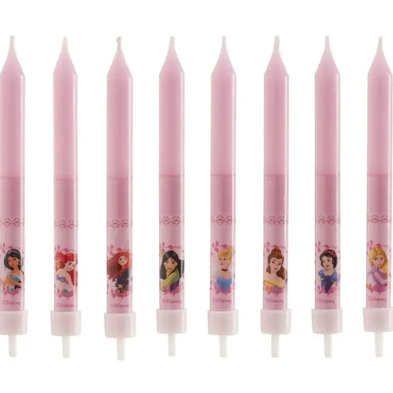 Bougie anniversaire Princesses Disney (x8)