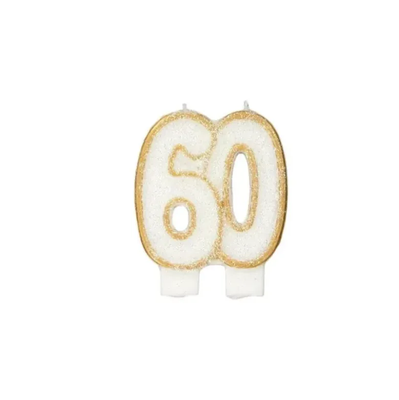 Bougie d'anniversaire dizaines - 18 à 80 ans