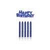 16 Bougies bleues + Happy Birthday
