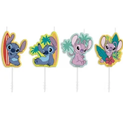 Bougies d'anniversaire Stitch 4 pièces