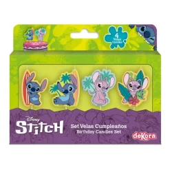 Bougies d'anniversaire Stitch 4 pièces
