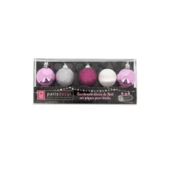 Boules de Noël sur pique assorties (x5)