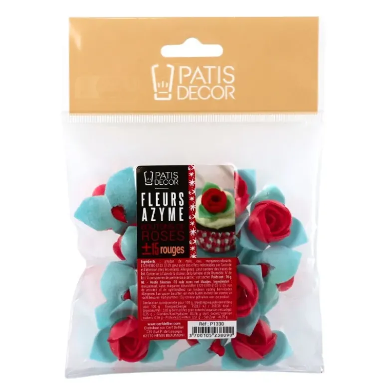 Boutons de rose rouge (x15)
