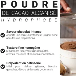 Cacao en poudre alcanalisé - 80g