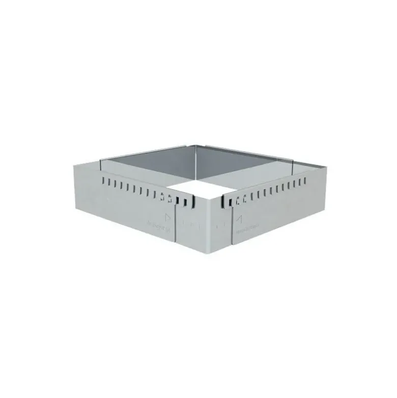 Cadre à entremets extensible inox carré 20 à 37 cm De Buyer