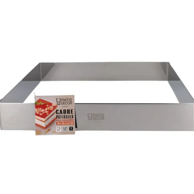 Cadre à mousse inox H 4,5 cm 30 x 30 cm