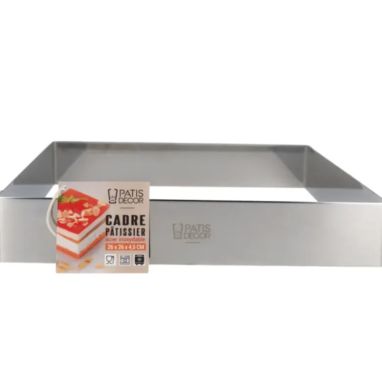 Cadre à mousse inox H 4,5 cm 26 x 26 cm