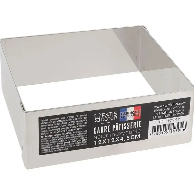 Cadre à mousse inox H 4,5 cm 12 x 12 cm