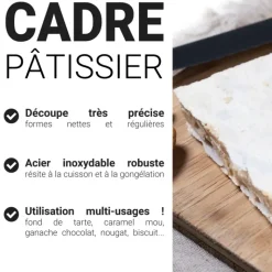 Cadre à pâtisserie inox H 2 cm