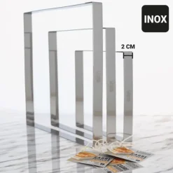 Cadre à pâtisserie inox H 2 cm