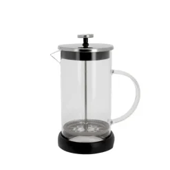 Cafetière à piston en verre couvercle noir - 600 ml