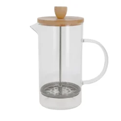 Cafetière à piston en verre couvercle bambou- 1000 ml