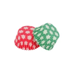 Caissettes cupcakes de cuisson "christmas green/red" (x16)