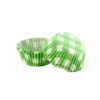 Caissettes cupcakes "Vichy vert anis" (x50)