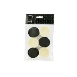 Caissettes moyennes de cuisson noires et blanches (x120)