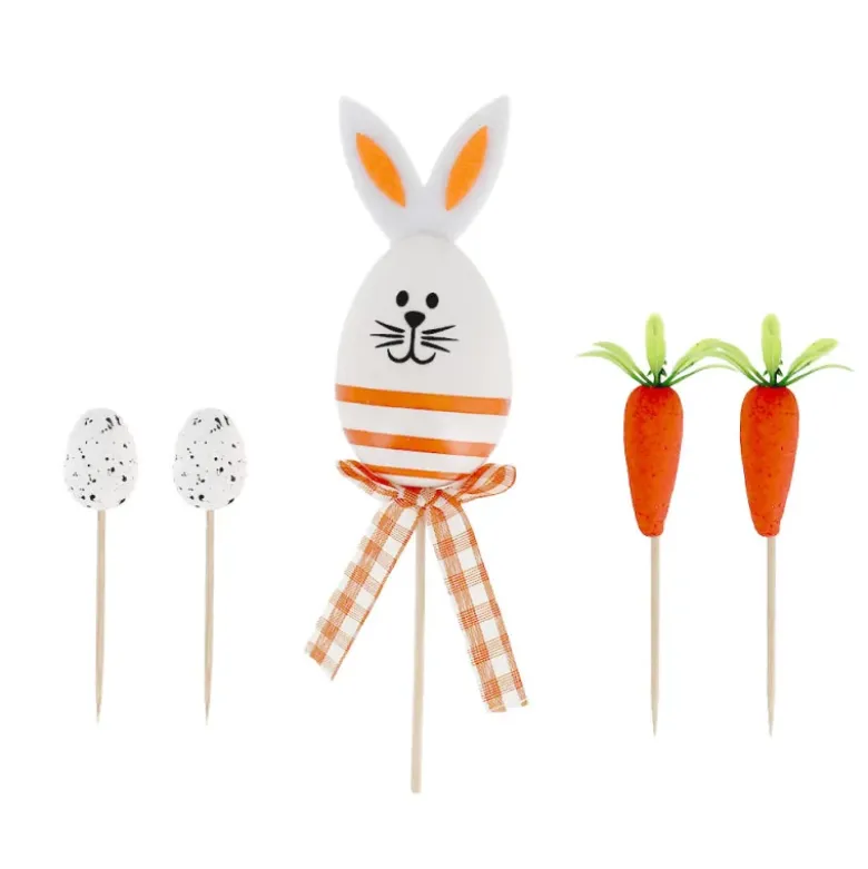 Cakes toppers lapin de Pâques (x5)