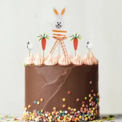 Cakes toppers lapin de Pâques (x5)