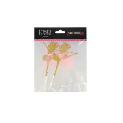 Cake topper danseuse dorée (x 2)