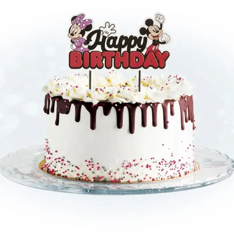 Cake Topper Happy Birthday Mickey et Minnie