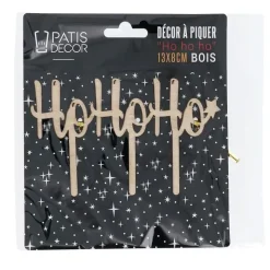 Cake topper Ho Ho Ho en bois