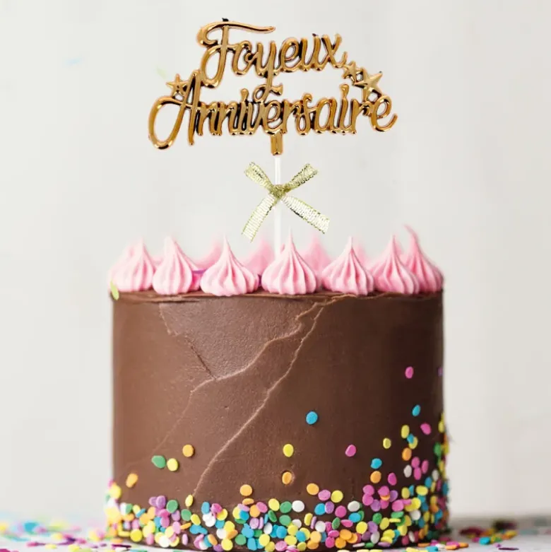 Cake topper "Joyeux anniversaire"