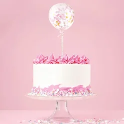 Cake toppers ballons & confettis (x2)