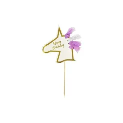 Cake topper tête de licorne