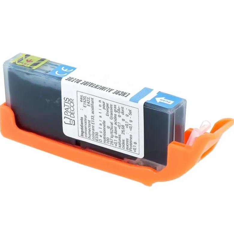 Cartouche d'encre alimentaire bleue pour MG5450/MG5550/MG5650/MG6450/MX725/IP7250 - DDM 03/26